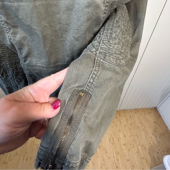 Point zero khaki green brown jacket zippers pockets ready Size L - Picture 6 of 10